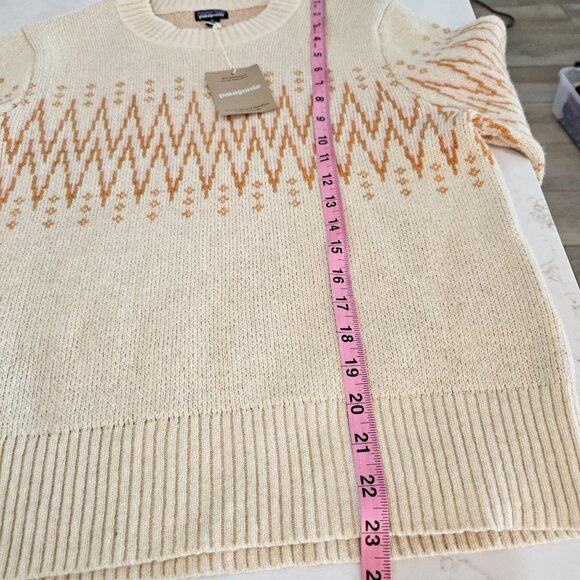 NWT Patagonia Sweater Sea Song Natural Medium Fair Isle Cabincore Cozy - Picture 10 of 11